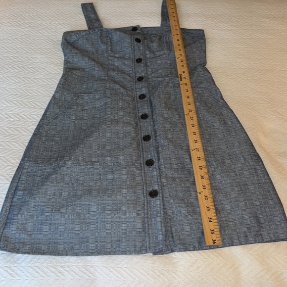 Derek Lam Blue Button Front Wide Strap Dress 10 - Picture 10 of 13